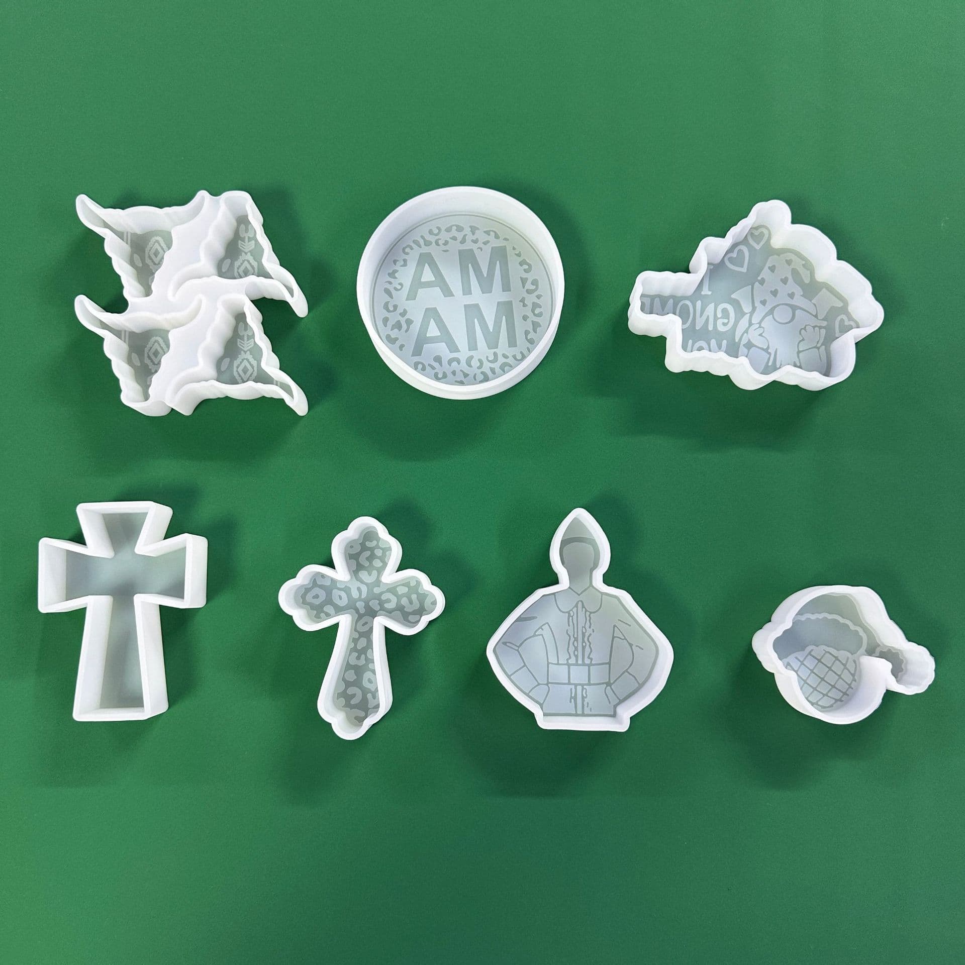 Leopard Round MAMA, Dwarf, Leopard Cross, Blank Cross Car Air Freshener Silicone Mold