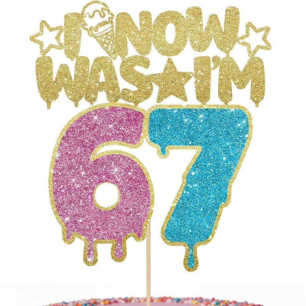 I WAS 6 NOW I'M 7 Amazon Hot Selling Cake Decoration for Boys Girls Party Birthday Decor