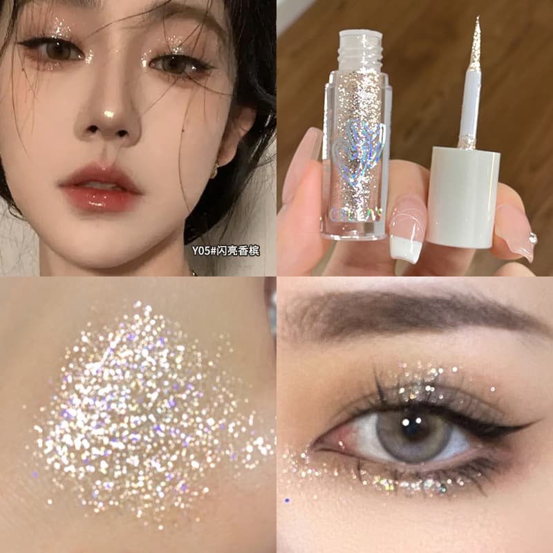 Gellas Liquid Eyeshadow One Drop of Tears Eyeshadow Liquid Pearlescent Highlighter for Under-Eye Area