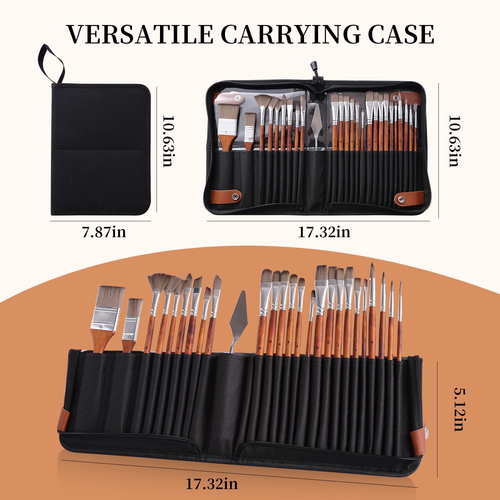 Amazon 26-Piece Nylon Brush Set Watercolor Acrylic Gouache Brush Professional Art Painting Oil Painting Brush