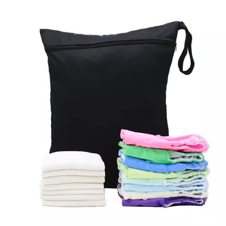Single Zipper 40*50 Baby Waterproof Stroller Hanging Bag, Infant Outing Diaper and Diaper Storage Pouch