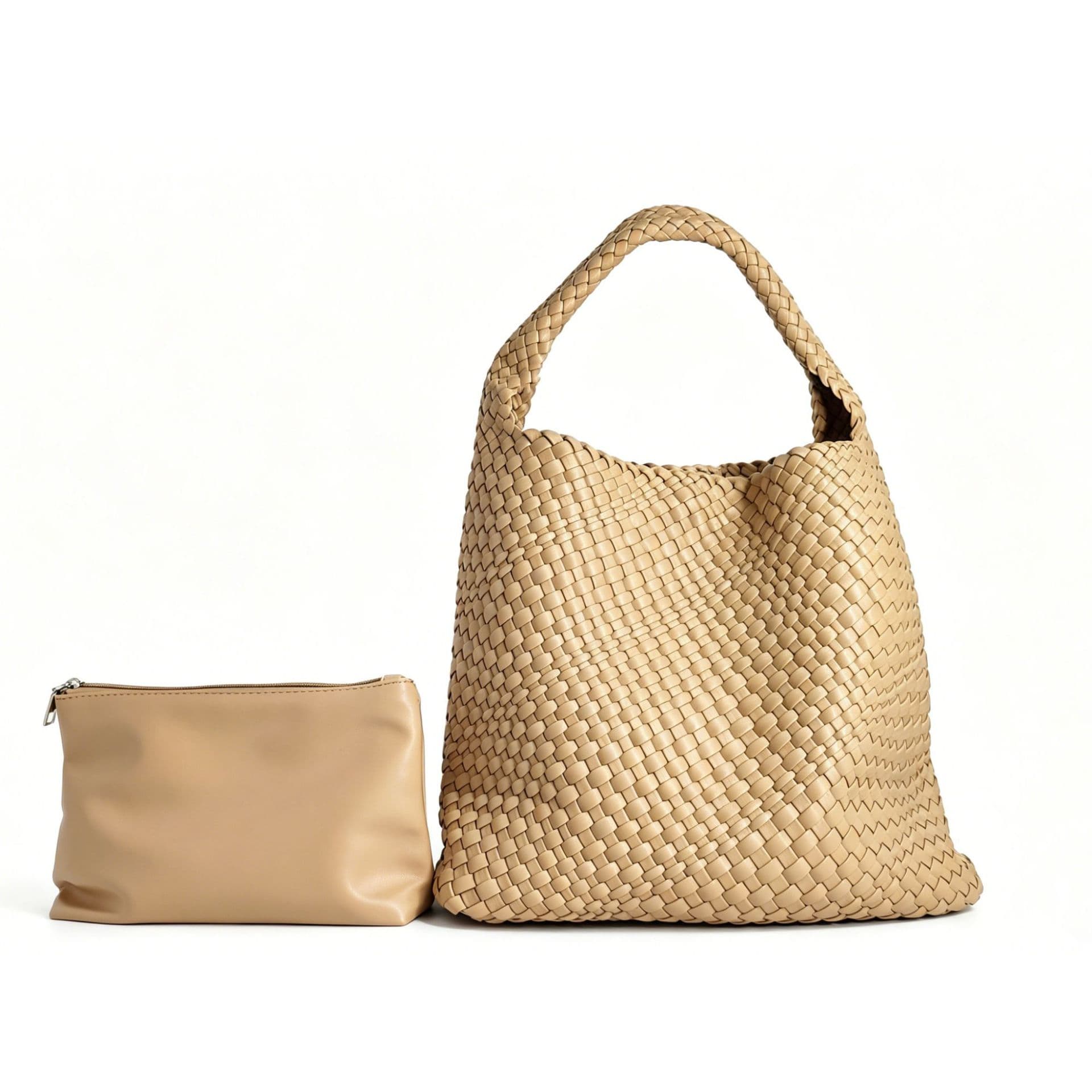 Pure Hand-Woven Bag Women 2026 New Mother-Child Bag Large Bag Women Large Capacity Tote Bag Bucket Bag Underarm Shoulder Bag