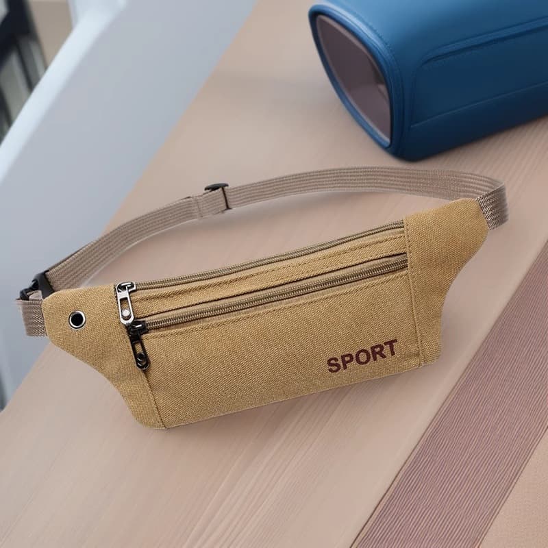 Crossbody Waist Pack for Men and Women, Outdoor Sports Hiking Bag, Premium Canvas, Fitness Running Bag, Sling Bag