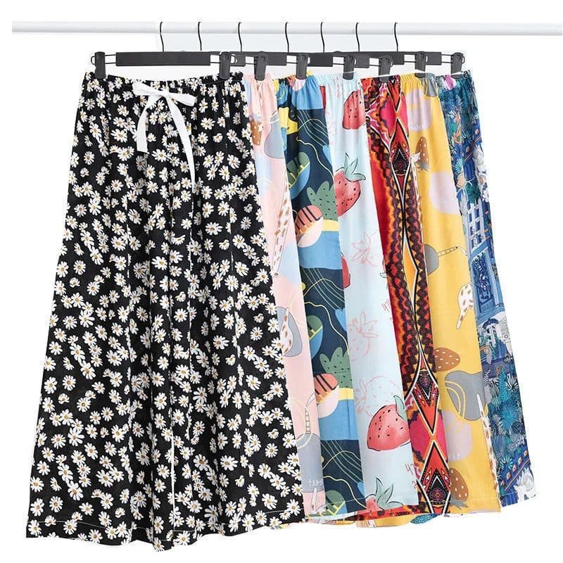 40-Thread Count New Cotton Linen Women's Loose-Fit Wide-Leg Cropped Pants Summer Pure Cotton Artificial
