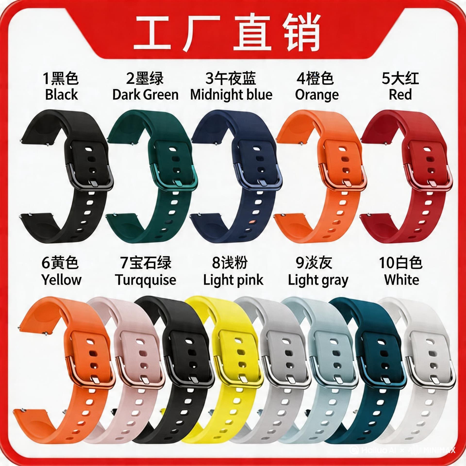 [Ready stock, quick release] Popular model suitable for Samsung Galaxy watch active silicone strap 20MM/22MM