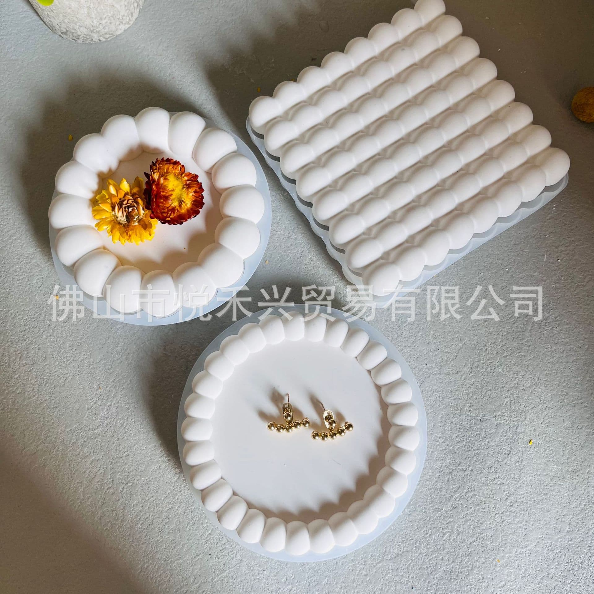 DIY Crystal Epoxy Resin Coaster Pizza Coaster Heat Insulation Pad Square Coaster Silicone Mirror Mold
