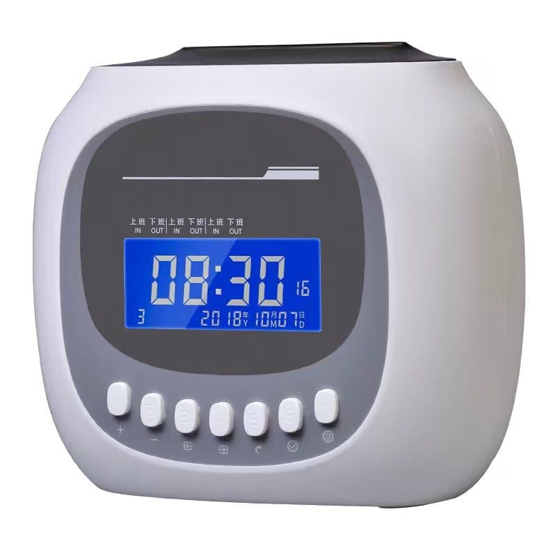 Punch Clock Attendance Machine Paper Card Microcomputer, Employee Work Card Insertion Machine