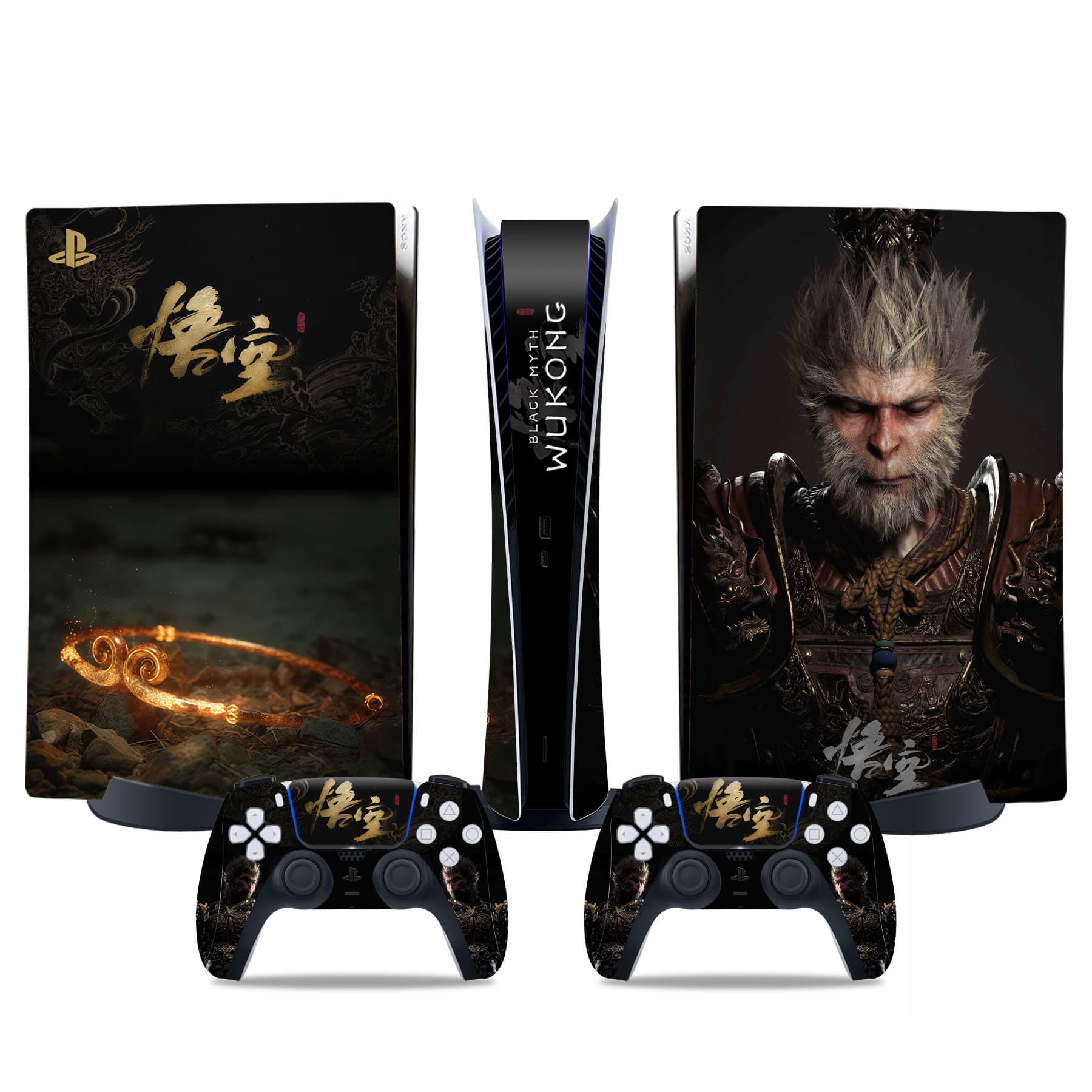 New Wukong Style Skin for PS5 Disc Edition Sticker PS5 Digital Edition Film + 2 Controller Stickers Matte No Residue