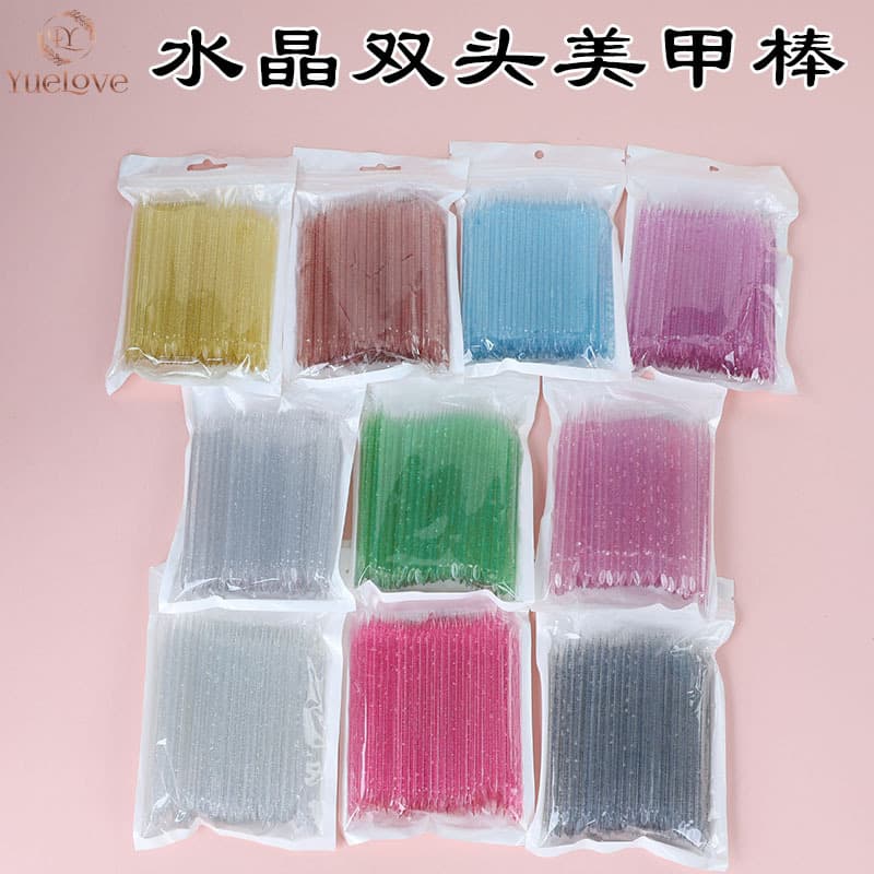 New manicure tool point drilling glue stick crystal rod manicure stick double-head push dead skin beauty tool