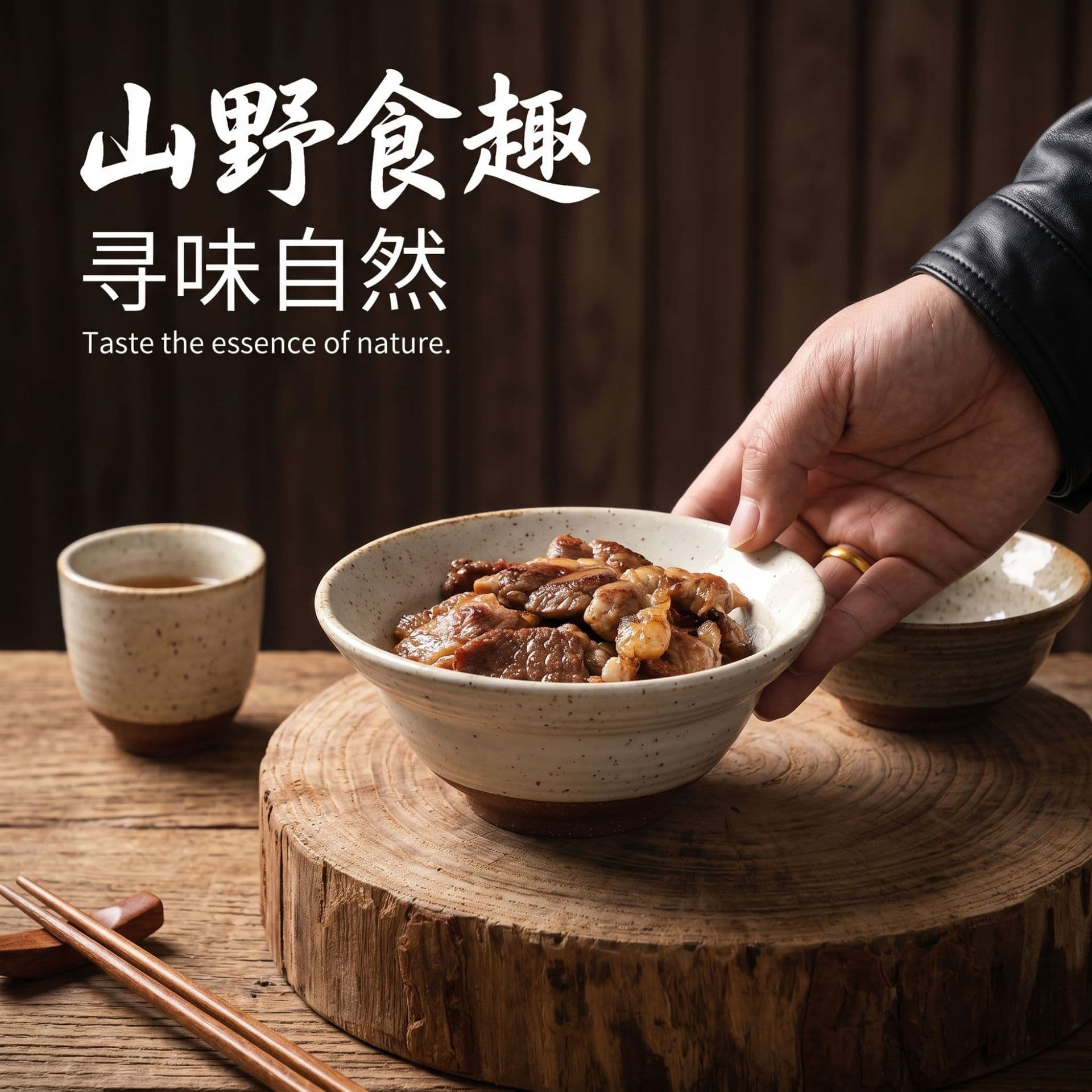 Mountain style coarse pottery bamboo hat rice bowl small soup bowl dish plate dish set beef barbecue restaurant hot pot tableware commercial