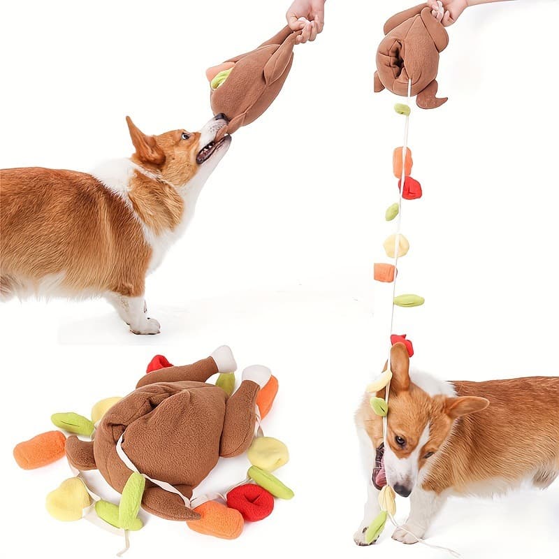 Pet Dog Plush Toy, Stuffed Dog, Halloween Roast Turkey, Cross-border
