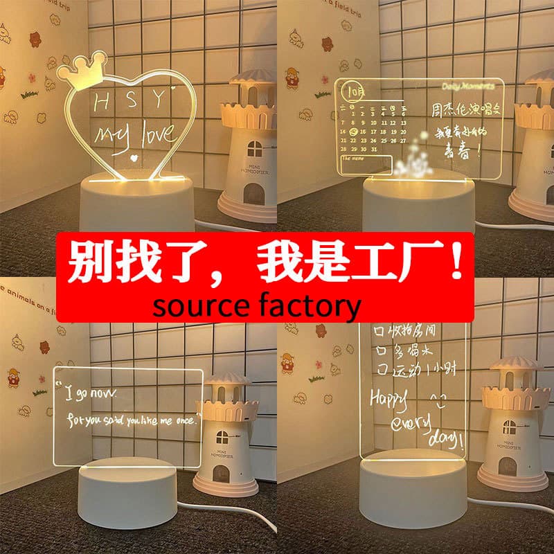 Night light handwriting board Russian cross-border luminous children's handmade notes creative atmosphere table lamp birthday gift
