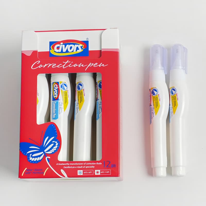 7ml white fast-drying correction fluid, large-capacity push-type correction pen for elementary students, stationery wholesale.