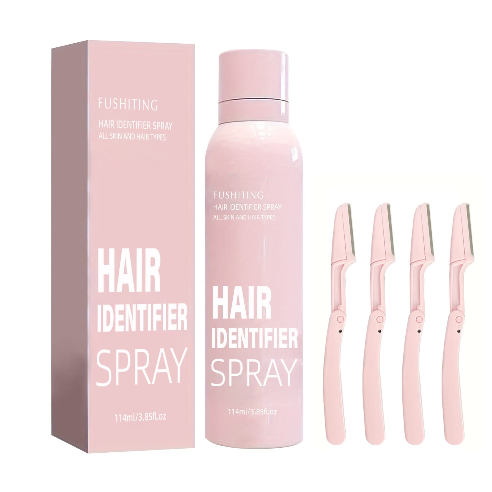 Cross-border Facial Hair Recognition Spray - Softens facial hair, skin-cleansing, comes with English set packaging and 5-language instructions.