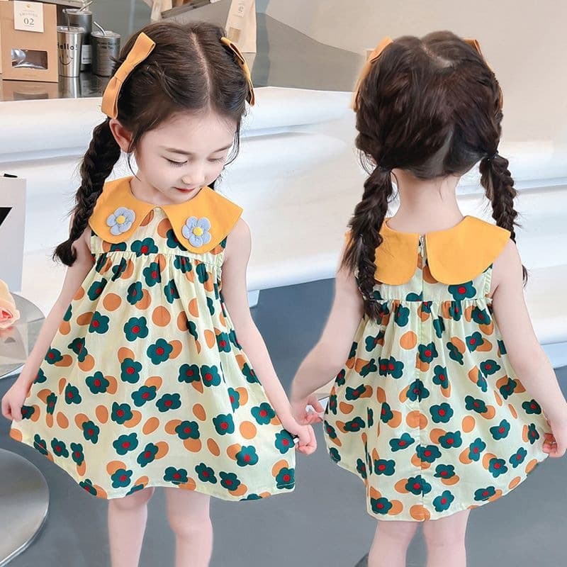 Girls' skirts, summer style, baby summer clothes, new Korean style dresses, children's sweet flower princess skirts