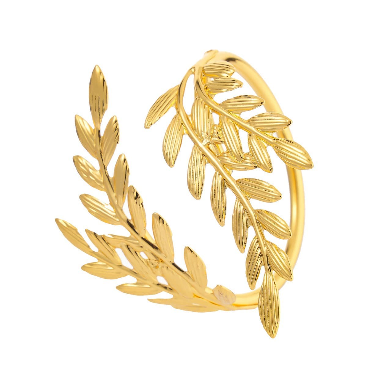 Classic Cross-Border Double Wheat Metal Napkin Ring Western Restaurant Table Decoration Napkin Holder Hotel Table Setting Cloth Ring