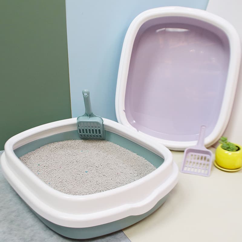 Semi-enclosed Cat Litter Box Anti-splash Thickened Pet Supplies Manufacturer Cat Toilet with Scoop Wholesale