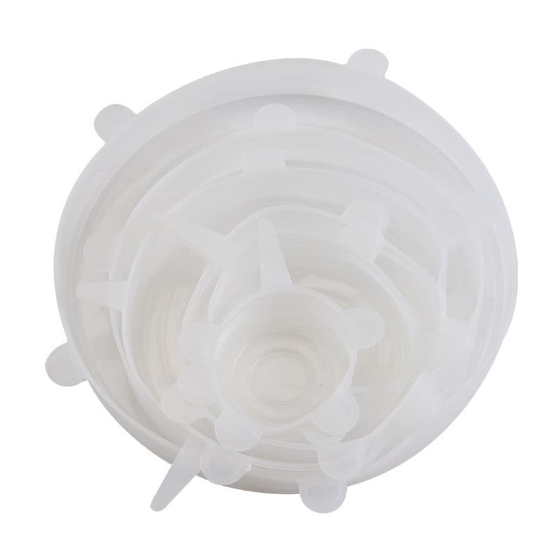 Silicone Food Storage Lid Food-Grade Silicone Fresh-Keeping Container Cover Smiley Sealed Lid Reusable Wrap