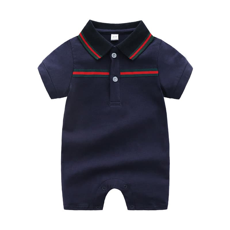 Versatile Baby Romper Summer Thin Short Sleeve Pure Cotton Turn-Down Collar Newborn Clothes 0-3 Months Full Moon Suit Clearance