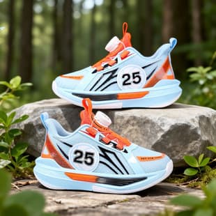 Breathable Children's Shoes Boys Sports Shoes 2025 Spring Autumn New Mesh Mid-large Kids Running Shoes Boys Shoes Wholesale