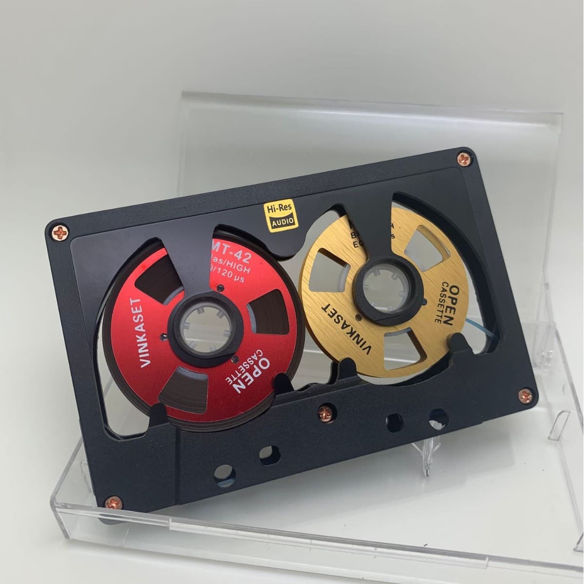 Original hollow mini open-reel tape, blank 50-minute tape, double-sided metal Type I tape core, classic deck recording tape.