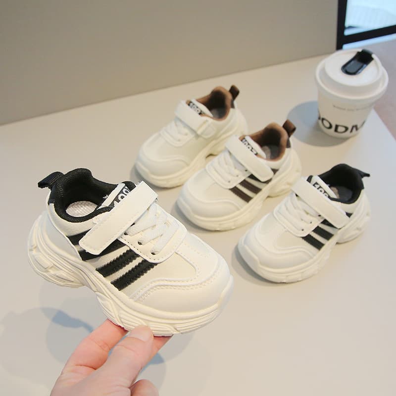 Children's Sports Shoes, Spring and Autumn Styles, Girls' Fashion Non-Slip Soft-Sole Dad Shoes, Boys' Versatile Casual Leather Sneakers