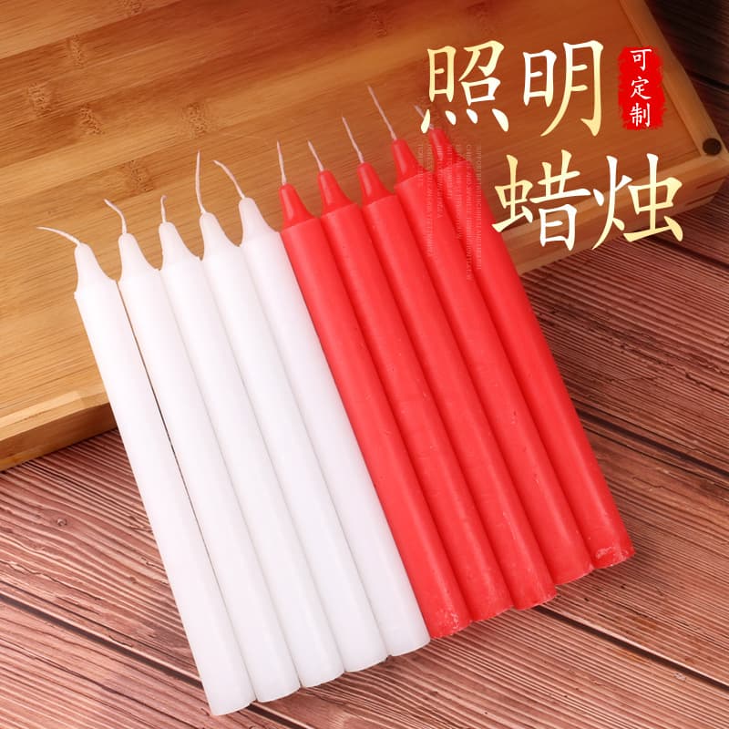 Wholesale Red and White Candles for Home Lighting, Daily Use, Candlelight Dinner, Romantic Wedding, Hotel Long Stick Candles