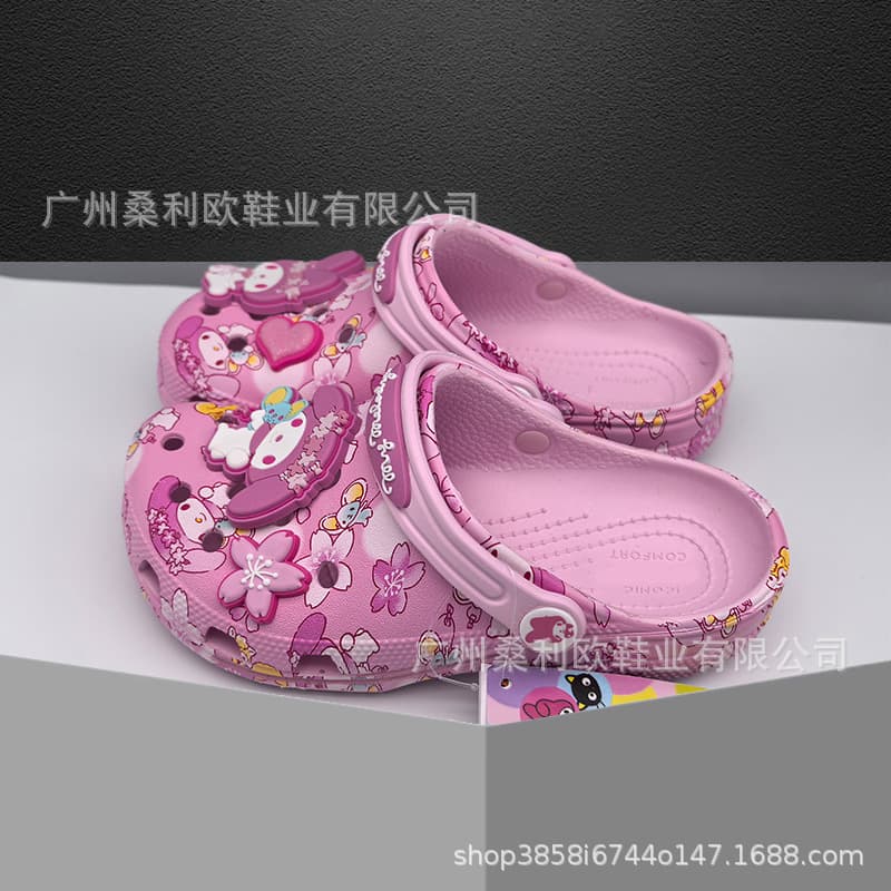 Cross Melody Mickey Minnie Crocs Sandals for Boys and Girls Summer New Anti-Slip Outdoor Beach