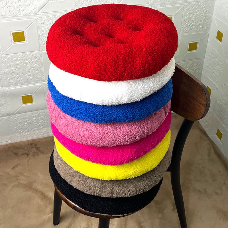 Cushion soft butt cushion sedentary extra thick extra thick furry short plush cushion chair round floor cushion futon