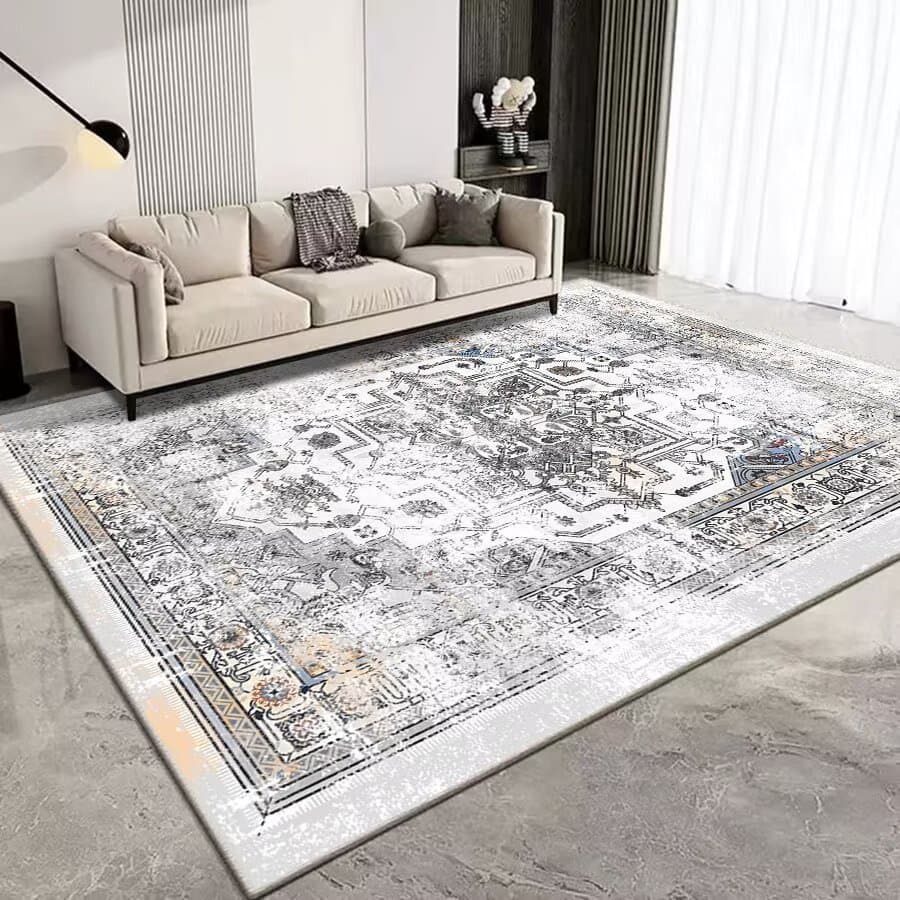 Cross-border Moroccan Crystal Velvet Living Room Rug Bohemian Style Homestay Rug Sofa Bedroom Full Floor Bedside Rug