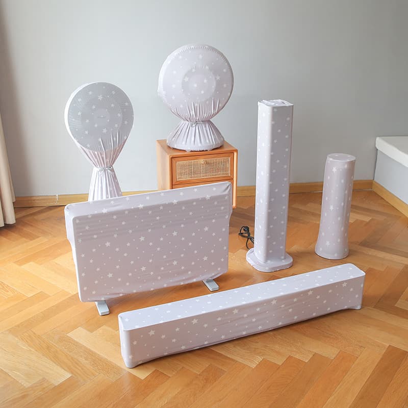 Heater Dust Cover Small Sun Heated Air Conditioner Radiator Electric Oil Heating Device Baseboard Modern Simple Style Milk Silk