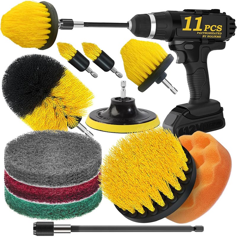 Cross-border Electric Drill Brush Dual Blister Pack Electric Cleaning Brush Bristle Brush Sponge Polishing Disc Brush Set In Stock Factory Direct