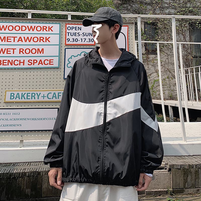 Trendy Men's Spring/Summer Lightweight Jacket, Ins Hong Kong Style Couple Sun Protection Coat