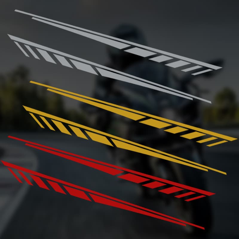 Cross-border car body stickers car side skirts latte art motorcycle modification personalized line stickers front decorative reflective stickers