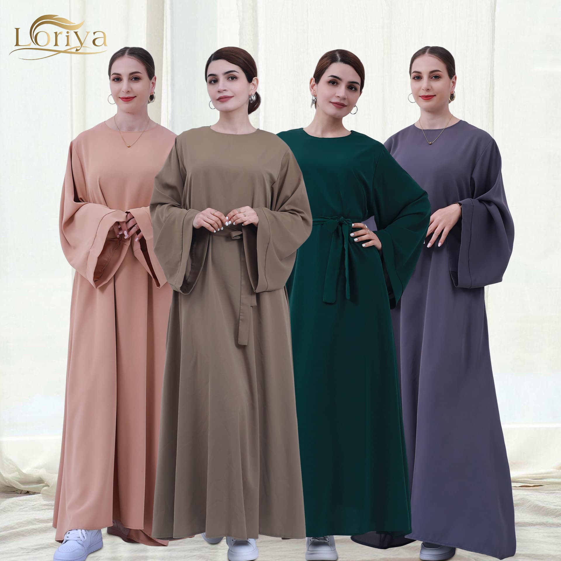 Basic Solid Color Plus Size Dress Lr363