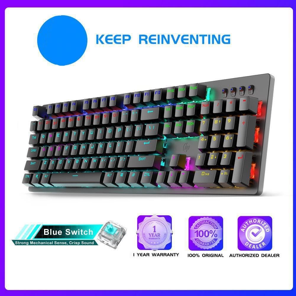 Mixed Backlight Blue Switch Mechanical Keyboard USB Interface for Gaming Internet Cafe Amazon