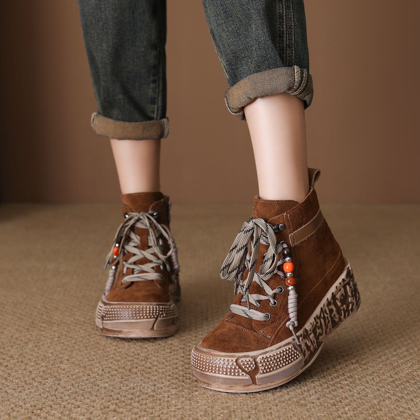 Top-Grain Leather Martin Boots Women 2025 Winter New Retro Thick Sole Casual Versatile Soft Comfort High-Top Shoes