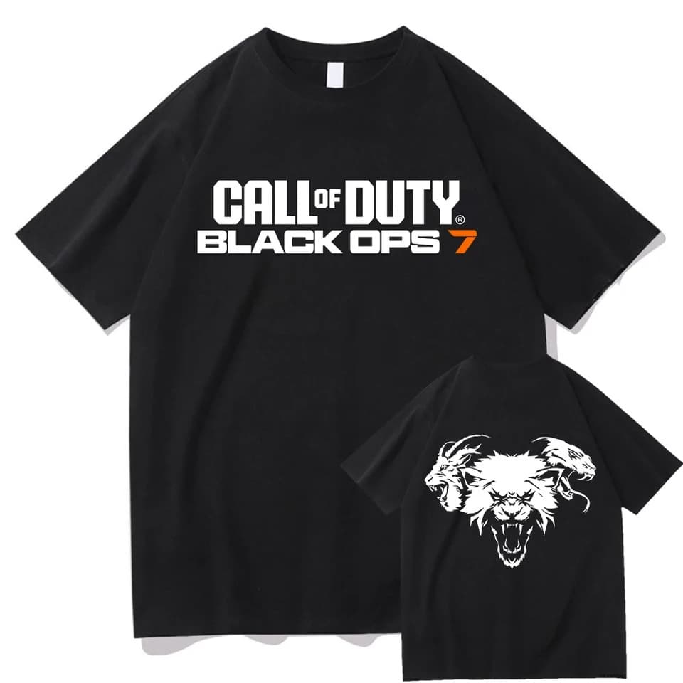 T-Shirt Fashion Men Women High Quality Black T-Shirt Shirt Fun Aesthetic Clothing Top Call of Duty Row