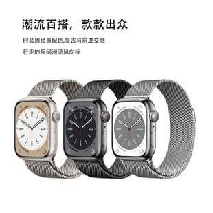 New Metal Magnetic Milanese Loop Band for Apple Watch with Double Section Design