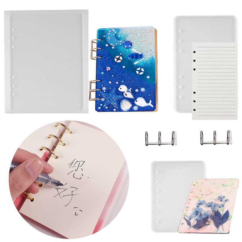 Mirror A4 A5 A6 Notebook Resin Silicone Mold Epoxy DIY Journal Notebook Cover Bulk