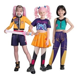 K-POP Demon Hunter Girl Group Cosplay Costume Mira Lumi Zoe Devil Hunter Anime Character Role-Playing Outfit