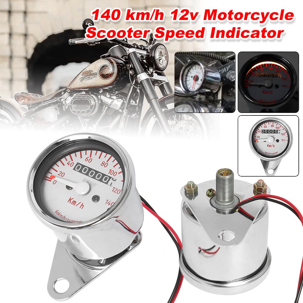 Universal motorcycle retro tachometer, modified instrument panel, motorcycle odometer, kilometer gauge, LED LCD speedometer