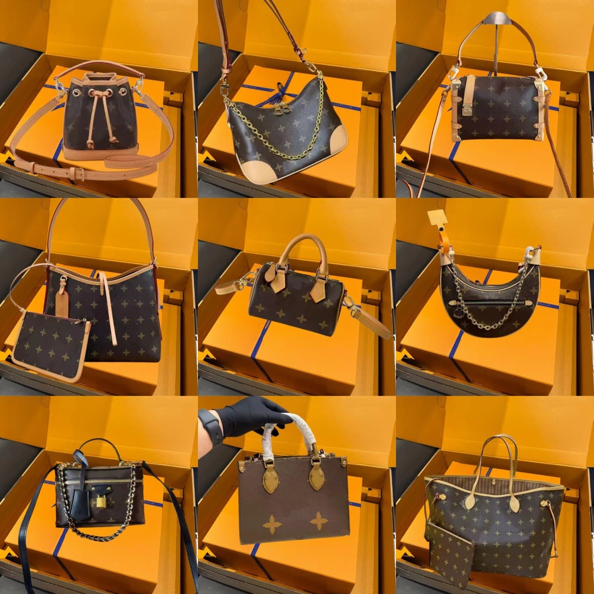 New trendy fashionable vintage monogram daily women's shoulder bag tote bag shopping bag elegant mature style
