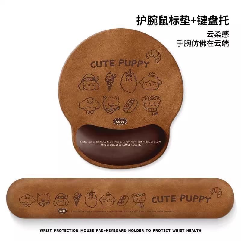 Wrist rest mouse pad keyboard hand rest for women, integrated computer keyboard pad mouse wrist pad