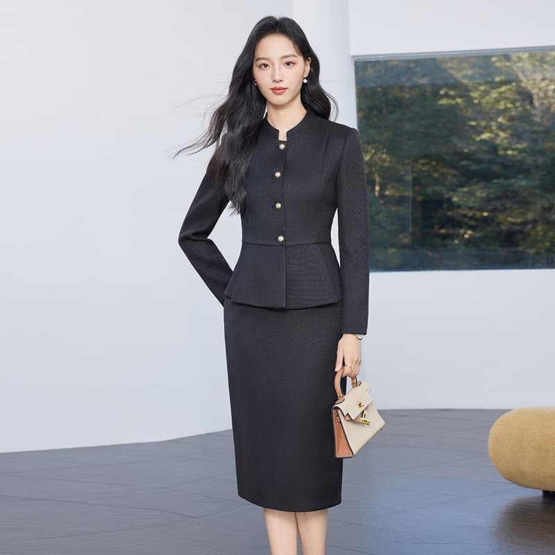 High-End Professional Women's Uniform for Autumn/Winter, Beauty Salon Workwear, Hotel Front Desk Reception, Meeting Service Suit, Property Customer Service