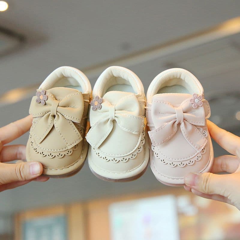Spring Autumn Baby Walking Shoes, Infant Toddler Shoes, Breathable New Style Soft Sole Anti-Slip Princess Shoes for Girls, Casual