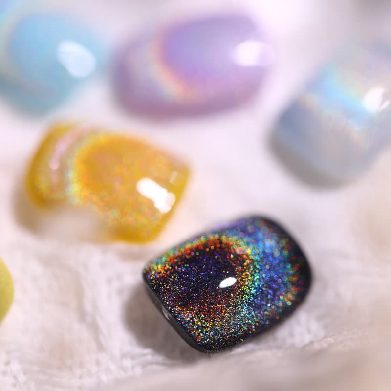 New Cat Eye Nail Gel Crystal Universal Rainbow Cat Eye Gel Versatile High-End Nail Salon Cat Eye Nail Polish