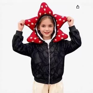 Cross-border Outbound Corpse Flower Hoodie Stranger Things Rafflesia Coat Zipper Couple Men Women Kids Family