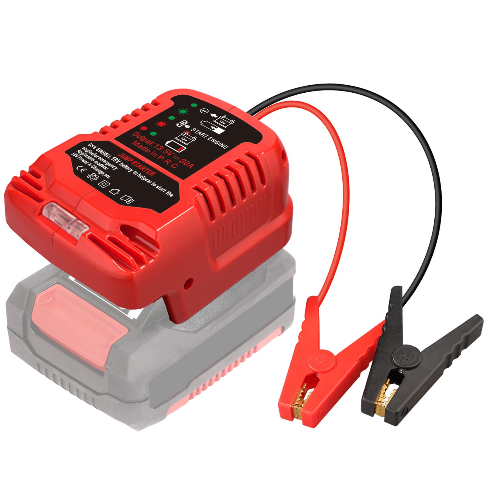 Car emergency lighter fire dragon adapts to various brands of tools 18-20V lithium battery