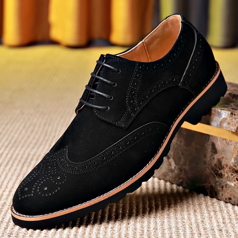 Block Men's Shoes Casual Autumn New British Style Leisure Shoes Formal Vintage Suede Leather Loafers